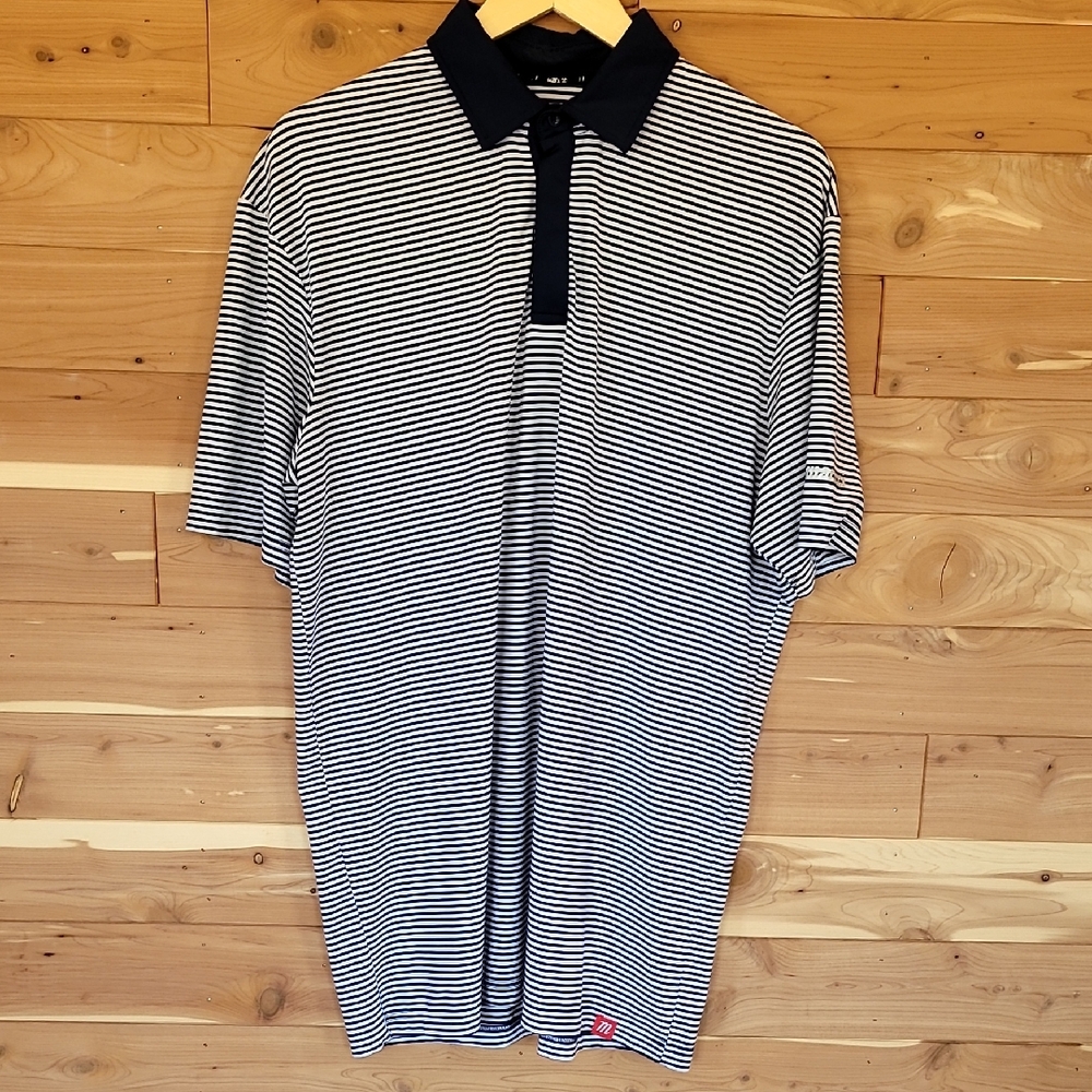 Marucci Navy & White Stripes Shirt, Size L